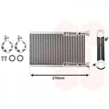 Radiador de calefacción VAN WEZEL 06016701 con intercambiador de calor para interior