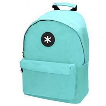 Mochila Escolar Antartik con Asa y Bolsillos con Cremallera, Color Azul Hielo, Dimensiones 310x160x410 mm