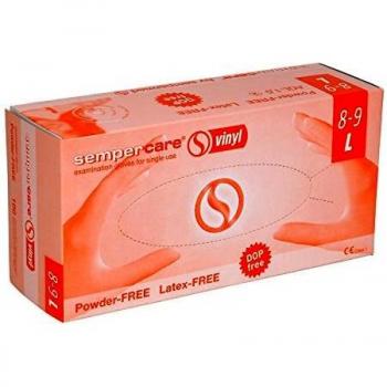 Sempercare 3000001973 einmalschutz y guantes desechables de vinilo, sin talco, talla grande