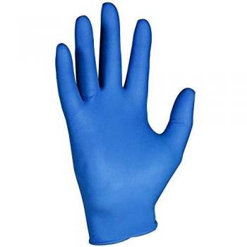 Guantes de Nitrilo Desechables KLEENGUARD G10 - Caja Dispensadora Pack 200 unidades, Talla M, Ambidiestros, Sin Polvo, Sin Látex de Goma Natural, Textura en Yemas, Uso industrial, Azul Ártico