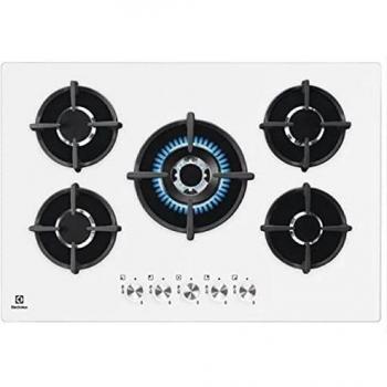 Piano de Cocina a Gas Electrolux KGG7537W 5 Fuegos 74 cm Blanco Incastrable