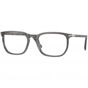 Persol PO3339V 1196 Unisex Eyeglasses - Squadrata Grigio, Clear Size 56, Blue Light Block Available