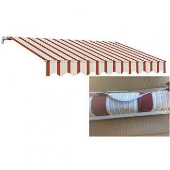 Toldo de Caída 250 x 250 cm con Brazo Regulable Burdeos/Crema