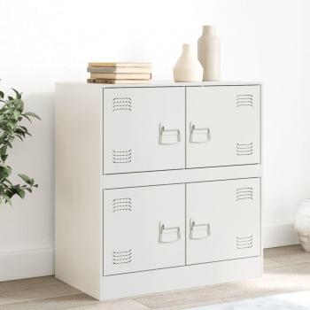 Aparador de acero blanco 67x39x73 cm Rose Vidaxl