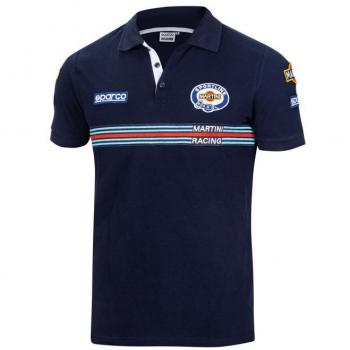 Polo de Manga Corta Sparco MARTINI-R Talla L Azul Marino