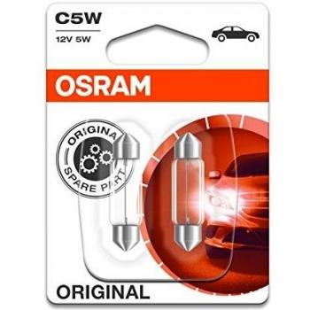 OSRAM 6418-02B Lámpara Original Sv8,5-8 12V 5W, Set de 2, blanco, Medium