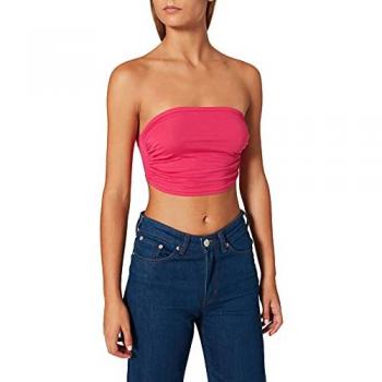Urban Classics Women's Fuchsia Bandeau Top