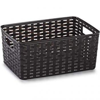 Metaltex - Cesta de Ordenación Acabado Rattan 6 L