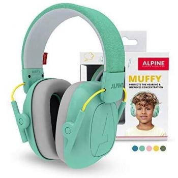 Alpine Muffy Kids Mint - Foldable Hearing Protection for Children (Ages 5-16) with SNR 25