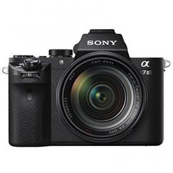 Sony Alpha 7 II - Cámara evil de fotograma completo con objetivo Zoom Zeiss 24-70mm f/4.0, 24.3 Megapíxeles, enfoque automático híbrido rápido, estabilización de imagen óptica de 5 ejes