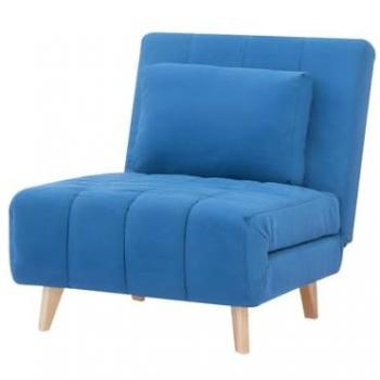 Sillón Convertible de Tela Azul STREVI