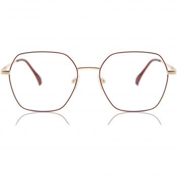 Geometric Montuta completa Metal Dorados Gafas Recetadas para Hombre - Gafas Anti-Azules - SmartBuy Collection