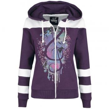 Full Volume by EMP Freaking out Loud Capucha con Cremallera Violeta/Blanco S