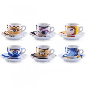 Zeller 26510 Magic Eyes - Juego de tazas de café