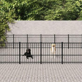 Jaula para perros de acero al aire libre 42,34 m² vidaXL