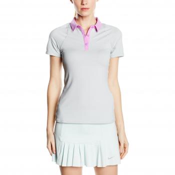 Nike Polo Shirt Sphere - Ropa, color grey mist/fuchsia glow/matte silver, talla XS