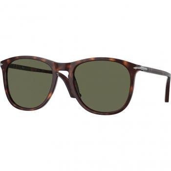Persol PO3314S Polarized Sunglasses, Color 24/58, Unisex, Pillow Havana, Size 57
