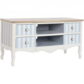 Mueble de TV DKD Home Decor Blanco Azul cielo (120 x 48 x 60 cm)