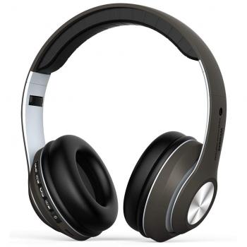 Auriculares Diadema, Cascos Bluetooth Inalambricos Plegable con Micrófono, Auriculare Cerrados Over-Ear, Hi-Fi Sonido Estéreo, Manos Libres, PC, Móviles,Android- Marrón