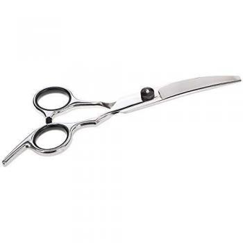 Tijeras Curvas Premium Gro 5785 para Perros y Gatos de Pelo Corto, Medio y Largo - Medidas: 15 x 5.6 x h 1.2 cm