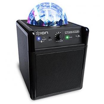 ION Audio Party Power - Altavoz Bluetooth portátil con sistema de luces sincronizadas con la música