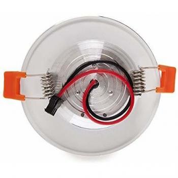 Greenice | Foco Downlight LED Ø98Mm Aro Plateado 3W 240Lm 30.000H | Blanco Natural