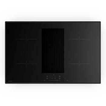 Placa de Inducción Klarstein Velaire con Campana Extractora Integrada, 80 cm, Elegante y Minimalista, 8400 W