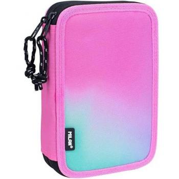 Estuche Escolar Milan Sunset de 2 Pisos con 34 Piezas, Color Rosa
