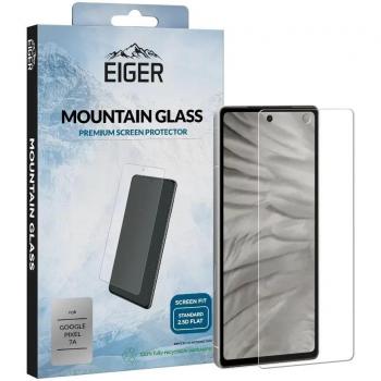 Protector de Pantalla Templado 2.5D Eiger para Google Pixel 7a - Case Friendly, Transparente