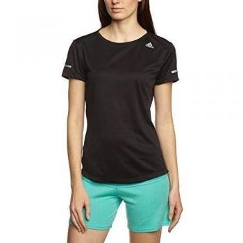 adidas Sequencials Climalite Run tee Camiseta, Mujer, Negro, S