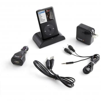 Cygnett EssentialPack - Cargador para el coche, funda y cable para iPhone 4/4S, color negro