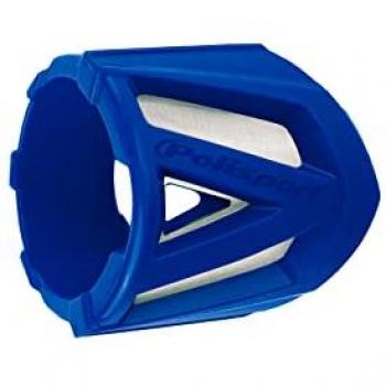 Protector de Silenciador Polisport Off Road 200-330 mm, acero inoxidable ligero, silicona azul, universal