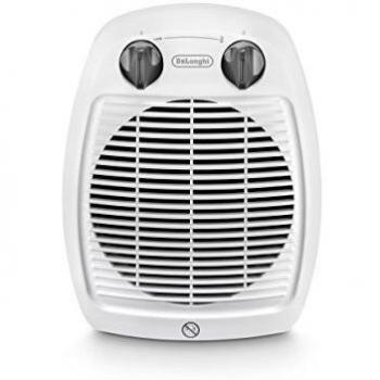 Calefactor Eléctrico De'Longhi HVA3220 con Ventilador, 2000 W, Interior, Gris y Blanco