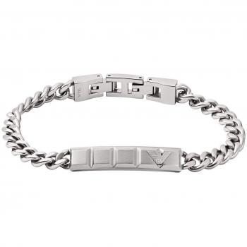 Pulsera Hombre Emporio Armani EGS2907040 - Pulsera de acero inoxidable, diseño elegante y moderno, con el logo de Emporio Armani grabado, cierre de seguridad, resistente al agua