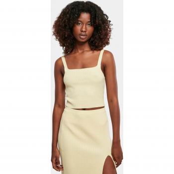 Soft Yellow Women's Cropped Knit Top 3XL