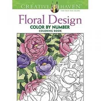 Creative Haven Floral Design Color By Number Coloring Book