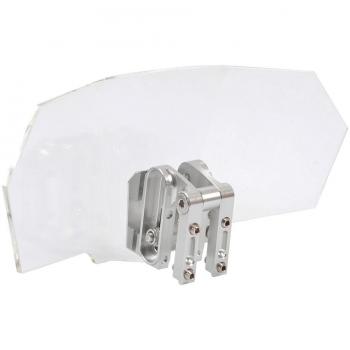 Tencasi Universal parte superior delantera ajustable deflector de flujo de aire deflector de viento parabrisas para la motocicleta