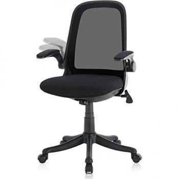 Komene Silla de Oficina Ergonómica Silla de Giratoria con Respaldo Transpirable y Apoyabrazos Ajustables Sillas de Escritorio de Oficina Silla de Computadora Ajustable en Altura Silla Negra