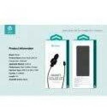 Cargador de Auto Dual USB con Cable M-USB para Smartphone Android Negro