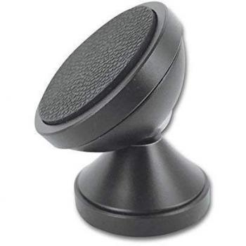 Muvit MUCHL0068 - Soporte Coche magnético rotativo 360 Grados, Color Negro