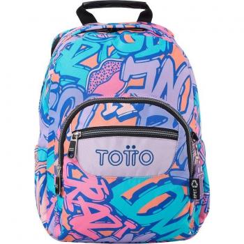 Mochila Totto Tempera escolar eco-friendly pequeña color Broad