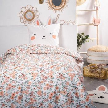 Juego de cama funda nórdica Funny 140 x 200 cm - Rosa/Blanco con 1 funda de almohada 63 x 63