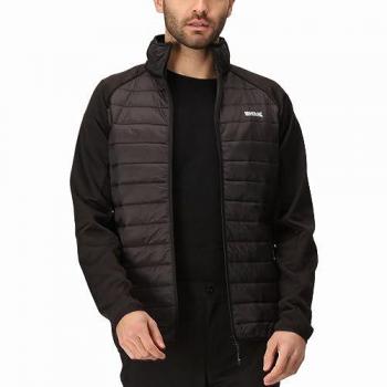 Regatta Men's Water-repellent Clumber IV Hybrid Jacket, Black, Size: 3XL