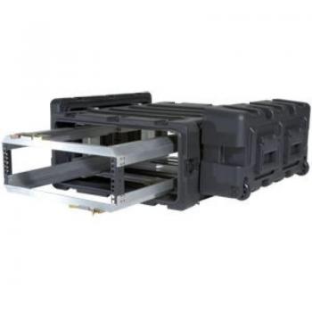 SKB 3RR-3U24-25B Rotationally Formed 19-inch Rack Case, Black, Dimensions: 19in x 24in x 5.25in