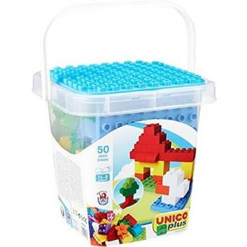 Secchiello de Construcción Unico Plus 50 Piezas Coloridas
