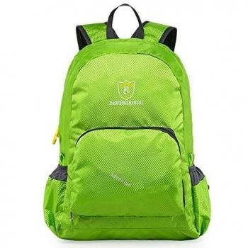OrrinSports resistente al agua poliéster ligero Packable práctico plegable de viaje mochila 20L, verde