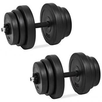 vidaXL Juego de Mancuernas 14 Piezas 20 kg Pesas Fitness Musculación Gimnasio