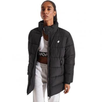 Chaqueta Longline Sports Negro Mujer Superdry