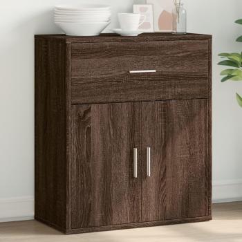 Aparador de madera de ingeniería 60x31x70 cm, mueble de almacenaje de salón, buffet para salón, armario auxiliar, armario de almacenamiento, color marrón roble