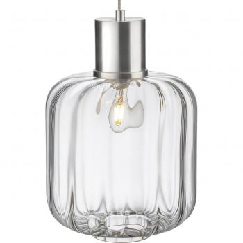Lámpara colgante Eton de aluminio con cristal transparente, 1 bombilla, 36 cm